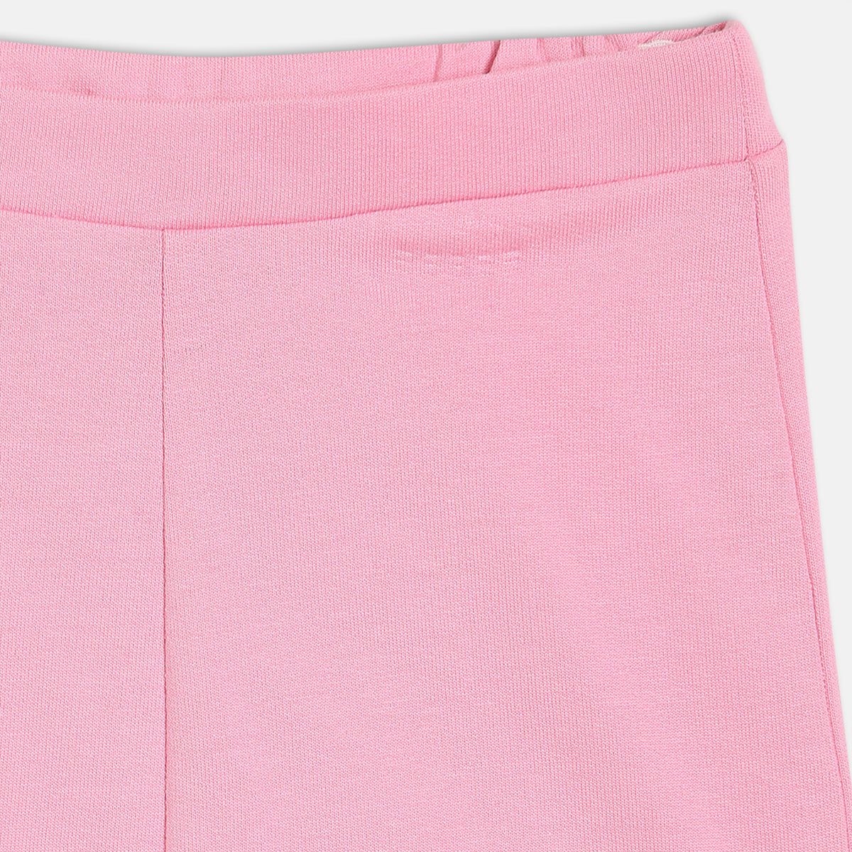 Baby Girls Solid Knit Shorts With Ruffle Hem, Pink