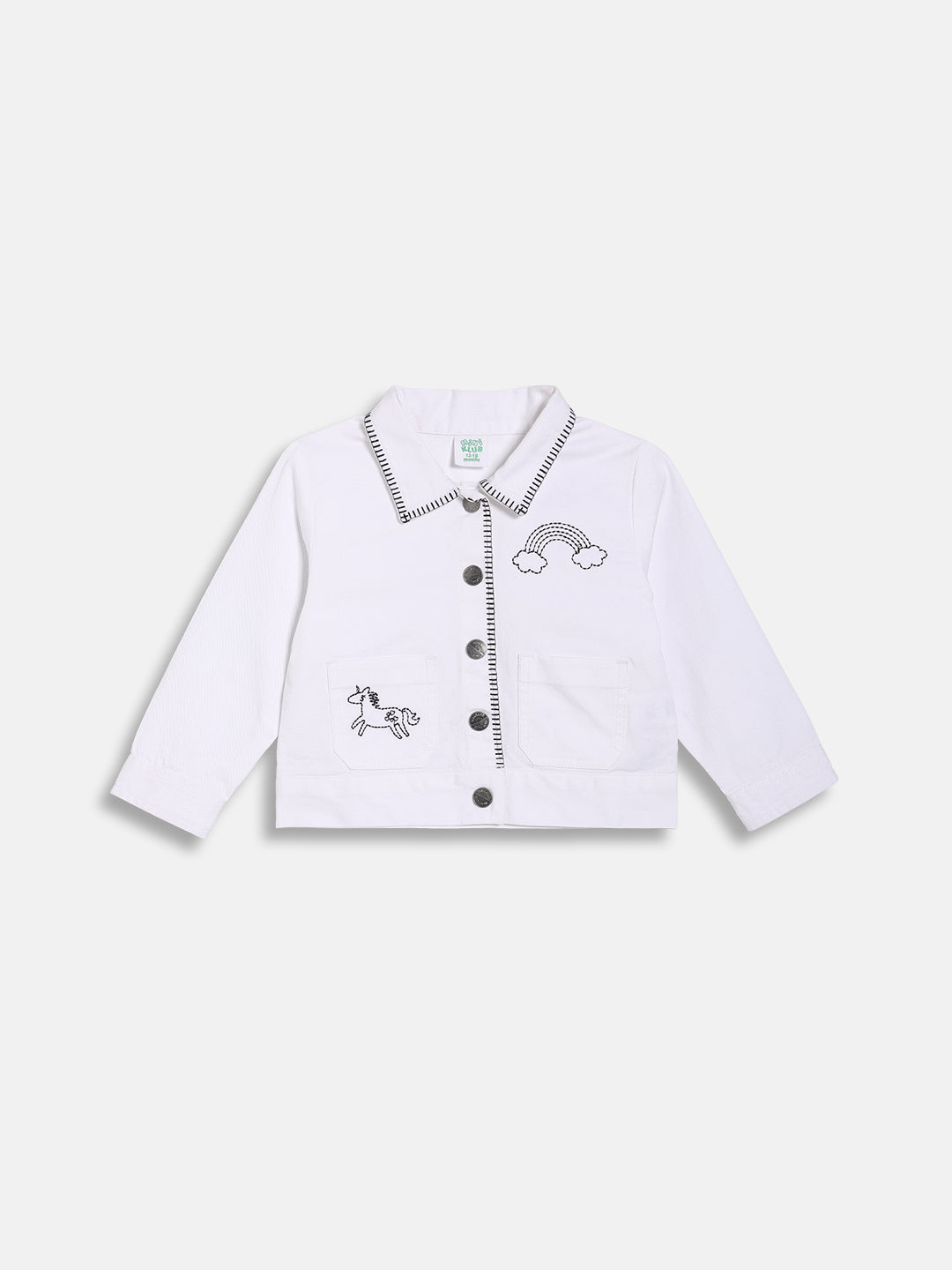 Baby Boys Top and Shorts Set with Contrast Stitch Detailing, White