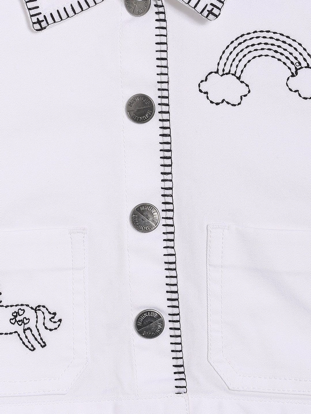 Baby Boys Top and Shorts Set with Contrast Stitch Detailing, White