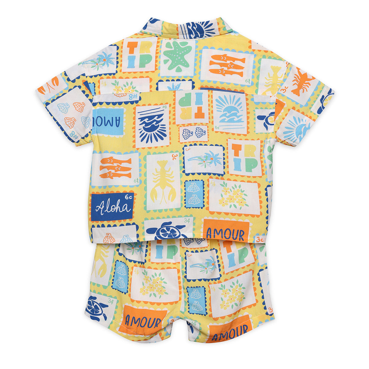 Baby Girls Conversational Printed Clothing Set, Multicolour