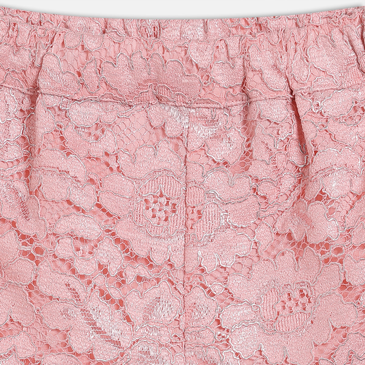 Baby Girls Floral Lace Top and Shorts Set, Pink