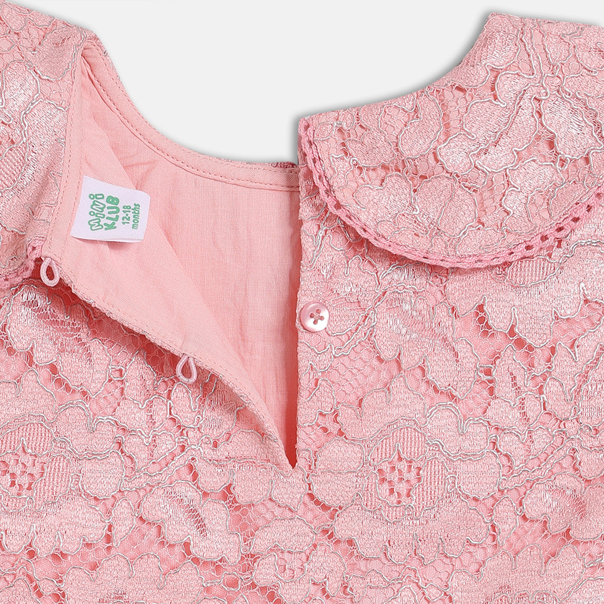 Baby Girls Floral Lace Top and Shorts Set, Pink
