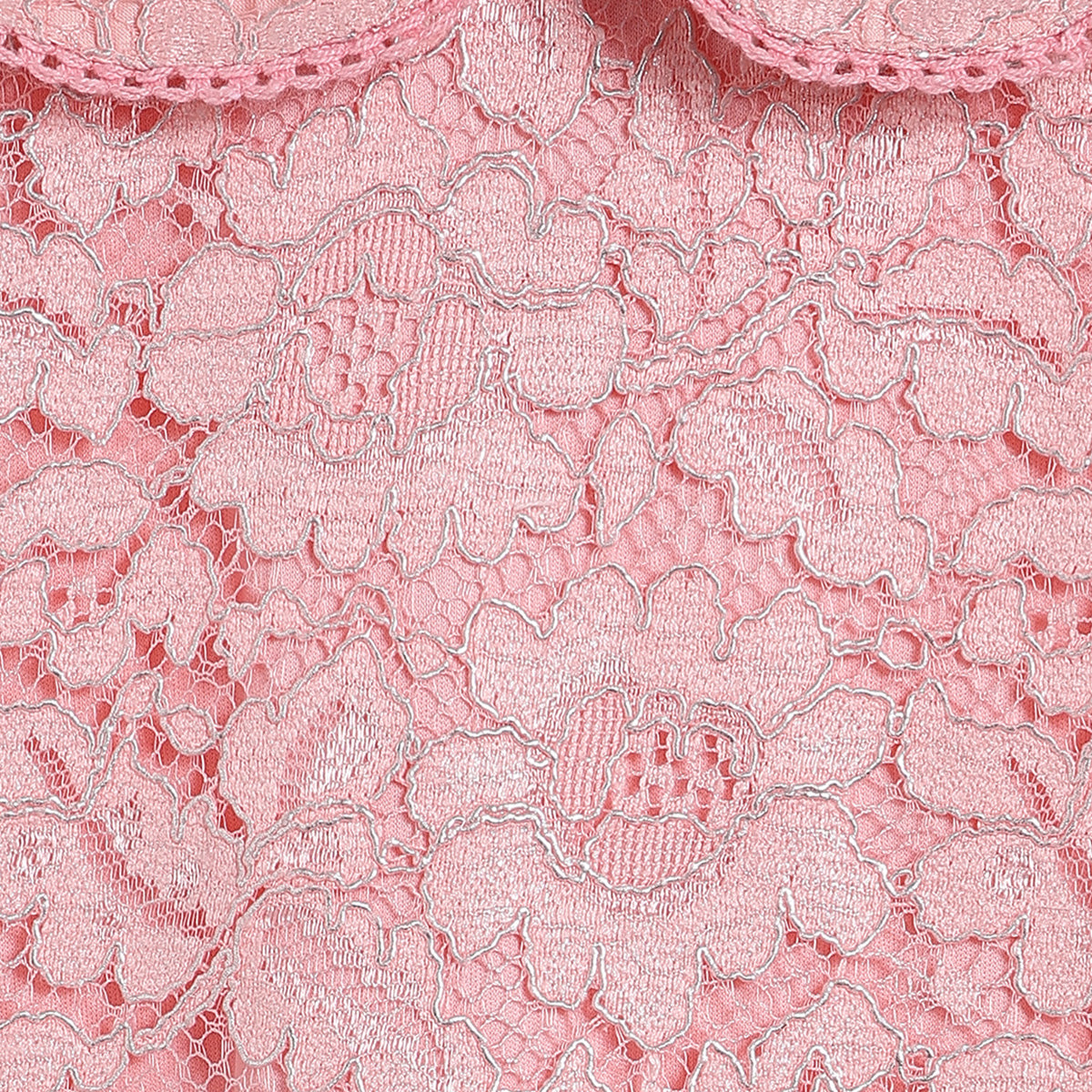 Baby Girls Floral Lace Top and Shorts Set, Pink
