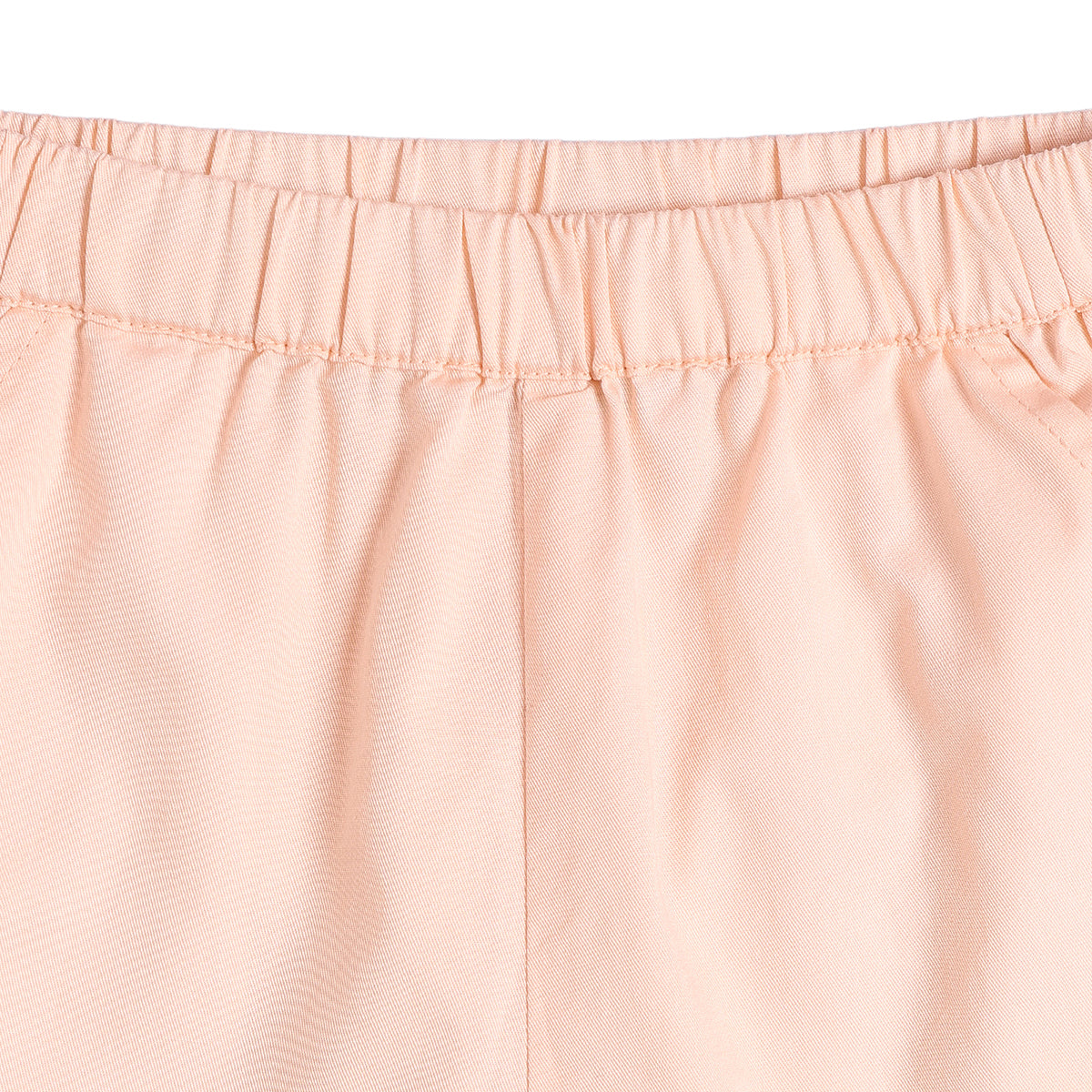 Baby Girls Off White and Peach Cotton Top and Shorts Set Regular Fit Casual Kids Set