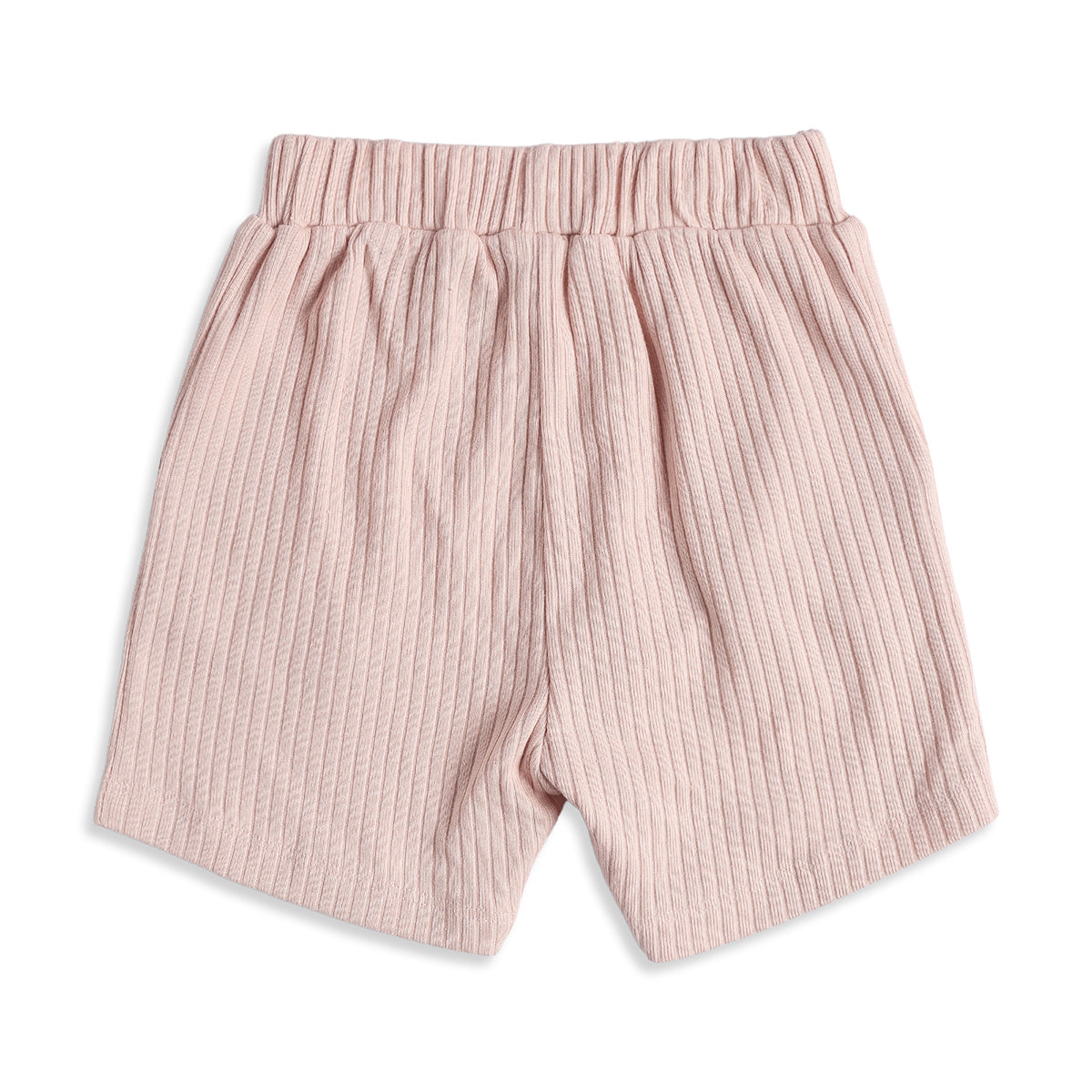 Baby Girls Floral Printed Top & Ribbed Shorts Clothing Set Regular Fit Casual Kids Co-ord Set