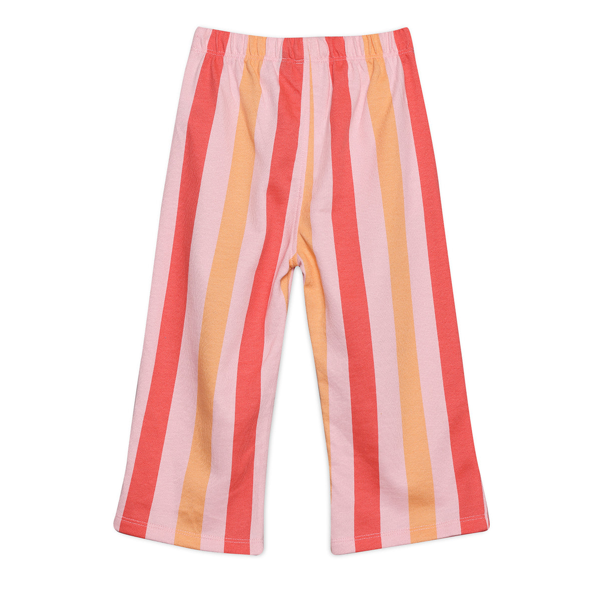 Baby Girls Love to Play Printed T-Shirt and Striped Pants Set, Multicolour