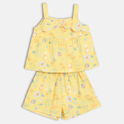 Baby Girls Sea Life Print Top with Shorts Set, Yellow