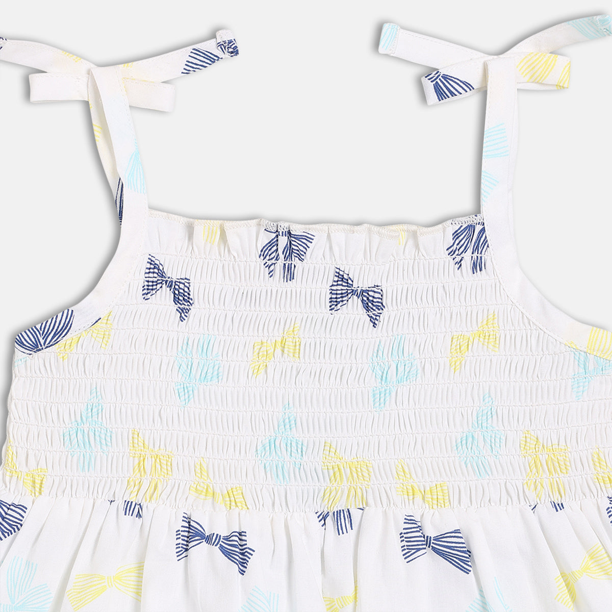 Baby Girls Printed Woven Top, Multicolour