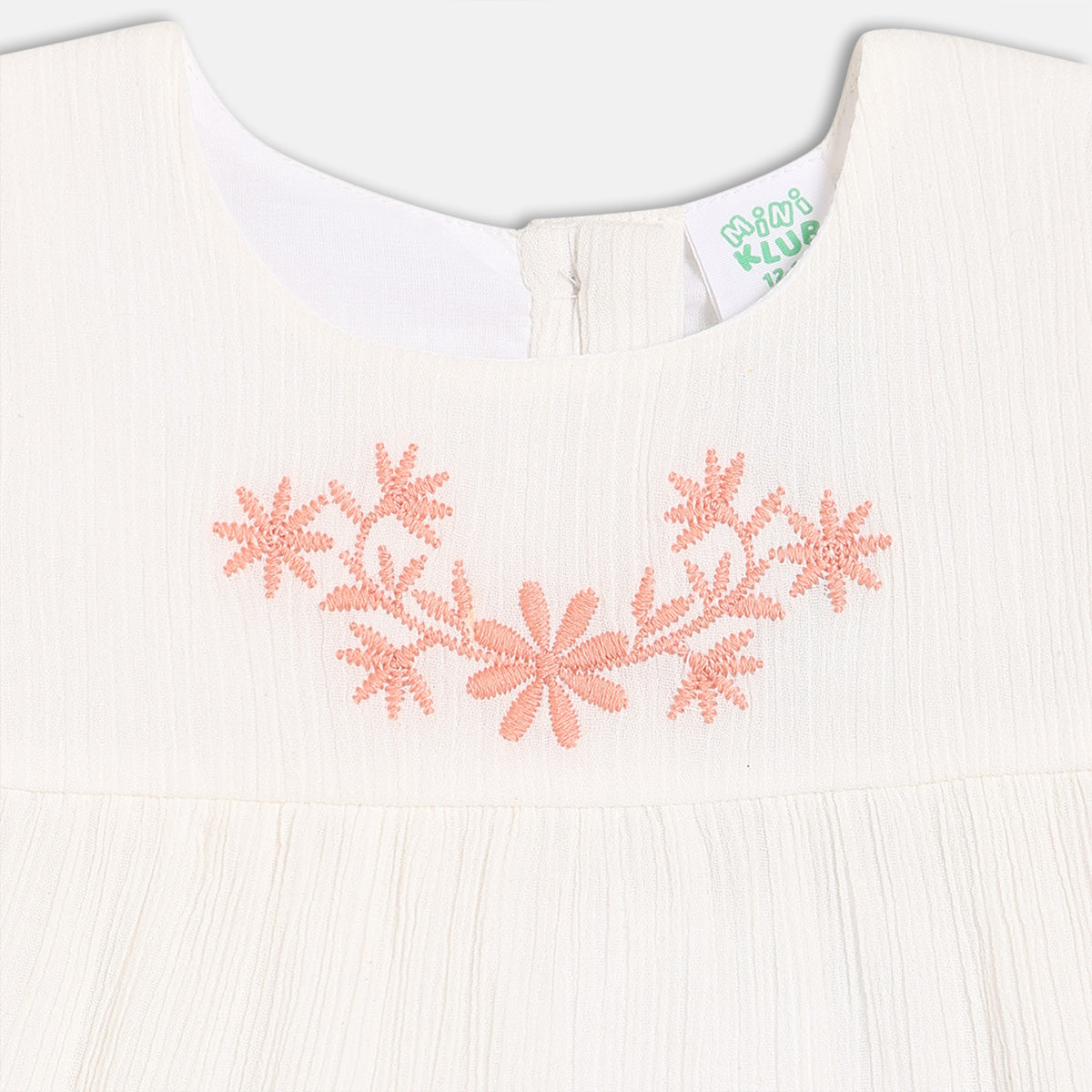 Baby Girls Embroidered Woven Top, White