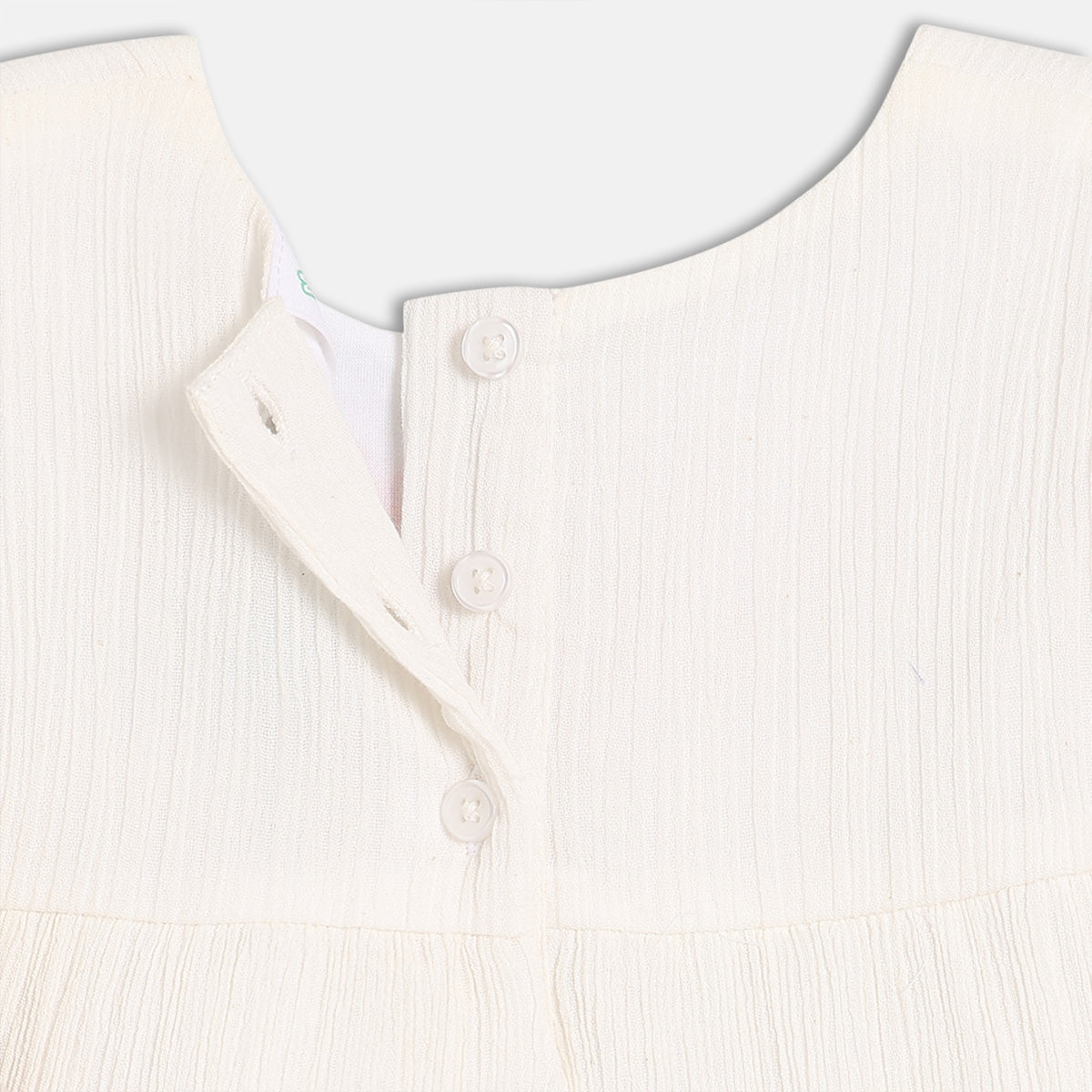 Baby Girls Embroidered Woven Top, White