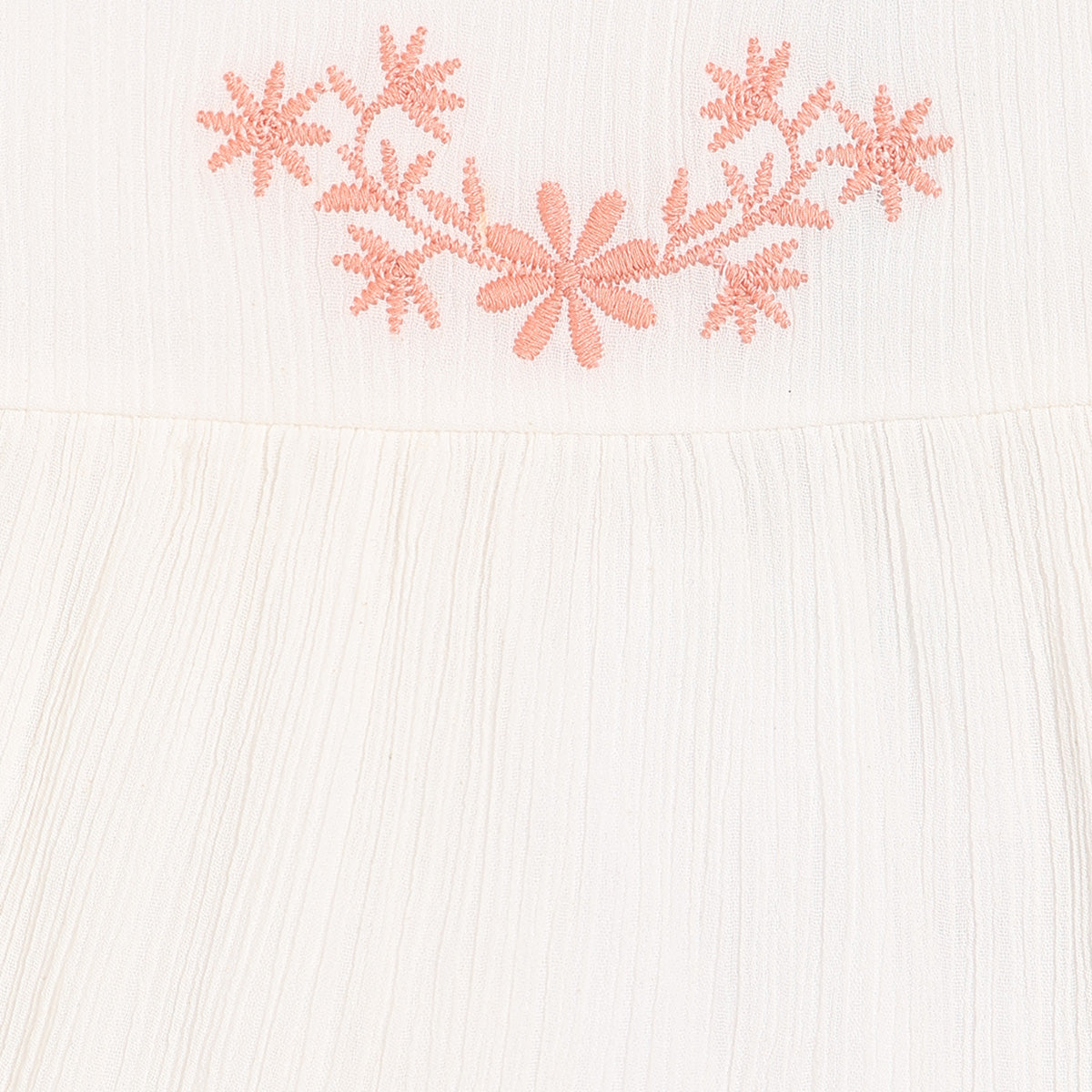 Baby Girls Embroidered Woven Top, White