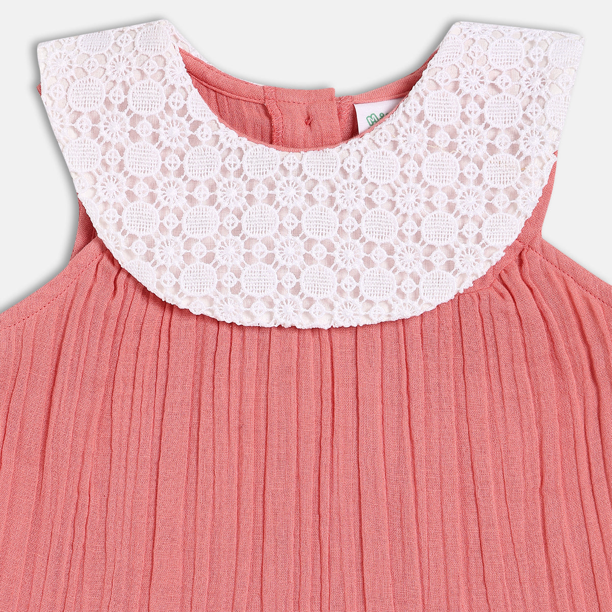 Baby Girls Solid Woven Top, Peach