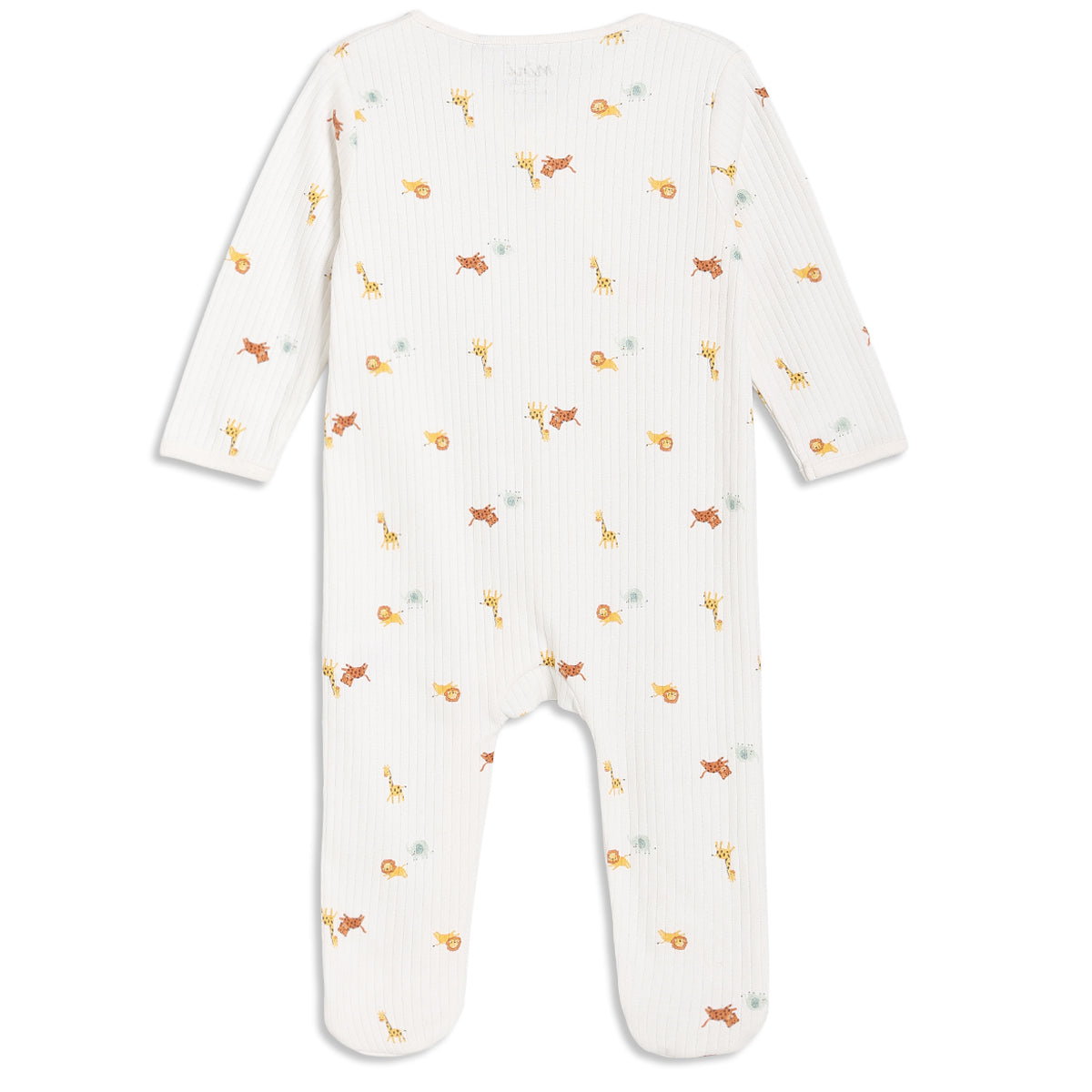 Baby Animal Print Sleepsuit with Cap and Blanket Gift Set, Off White and Yellow