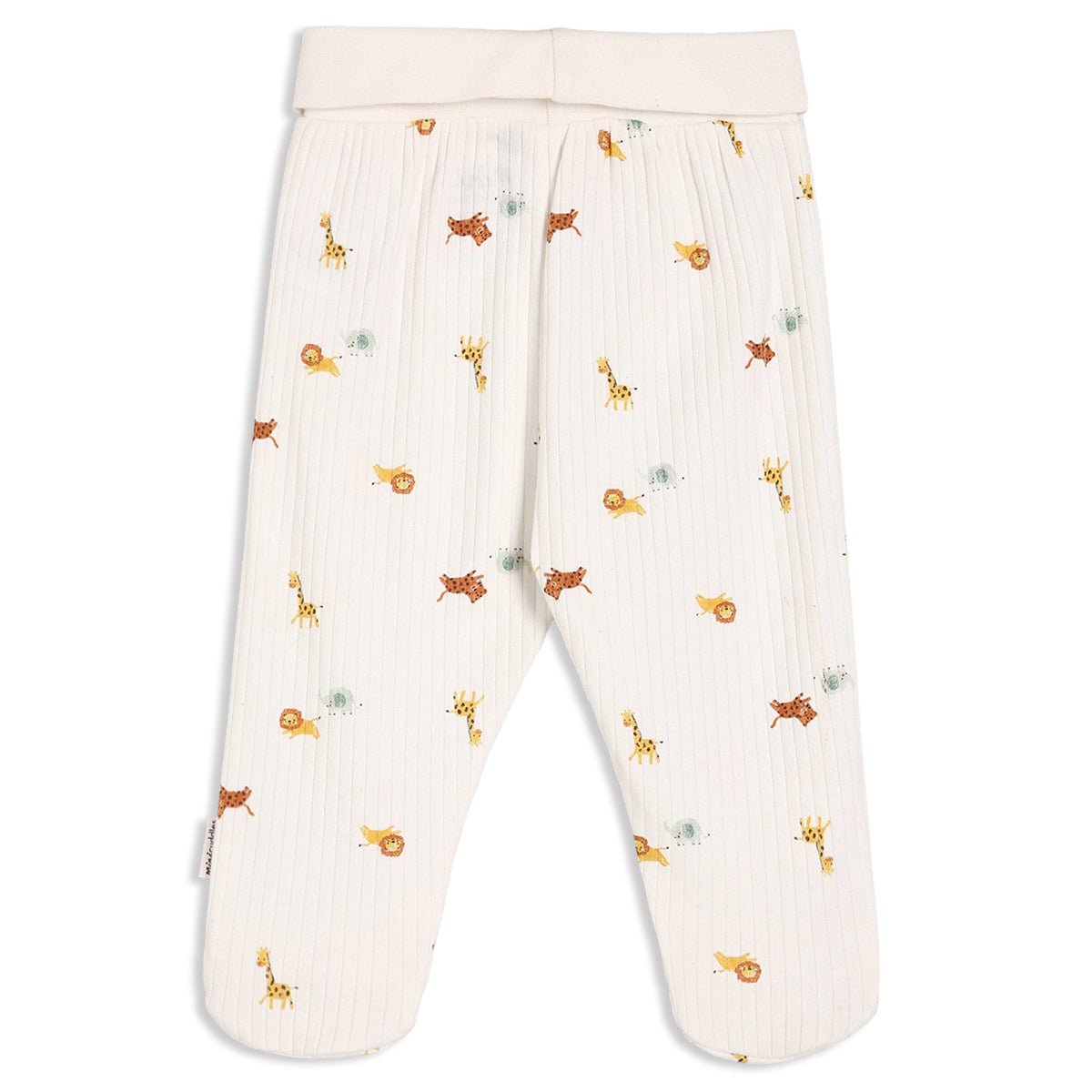 Baby Boys Animal Print Wrap Top and Footed Bottom Set, Cream