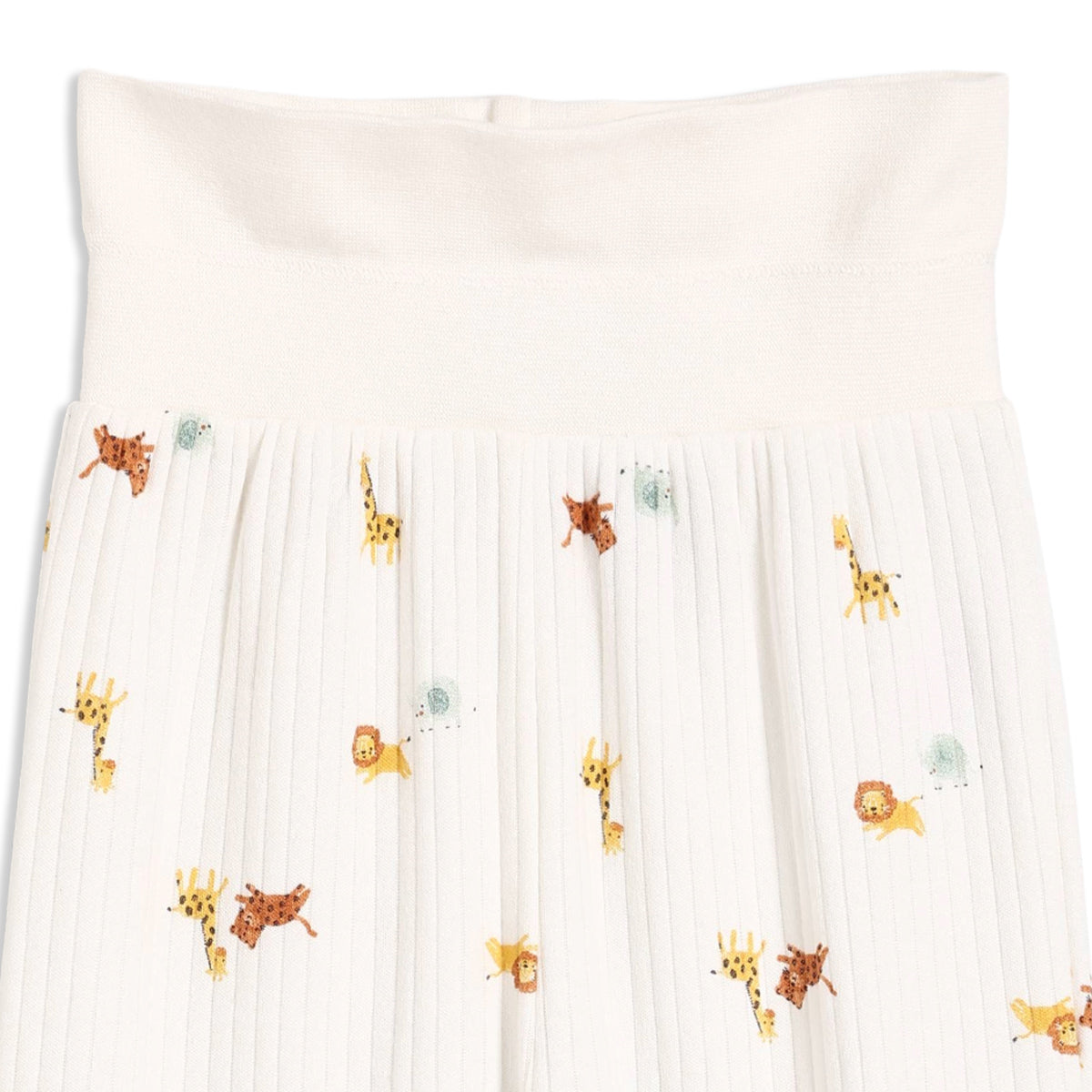 Baby Boys Animal Print Wrap Top and Footed Bottom Set, Cream