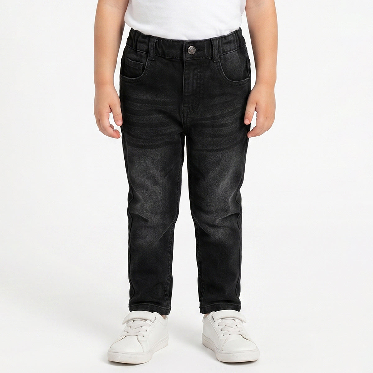 Baby Boys Black Denim Jeans Regular Fit Casual Kids Jeans