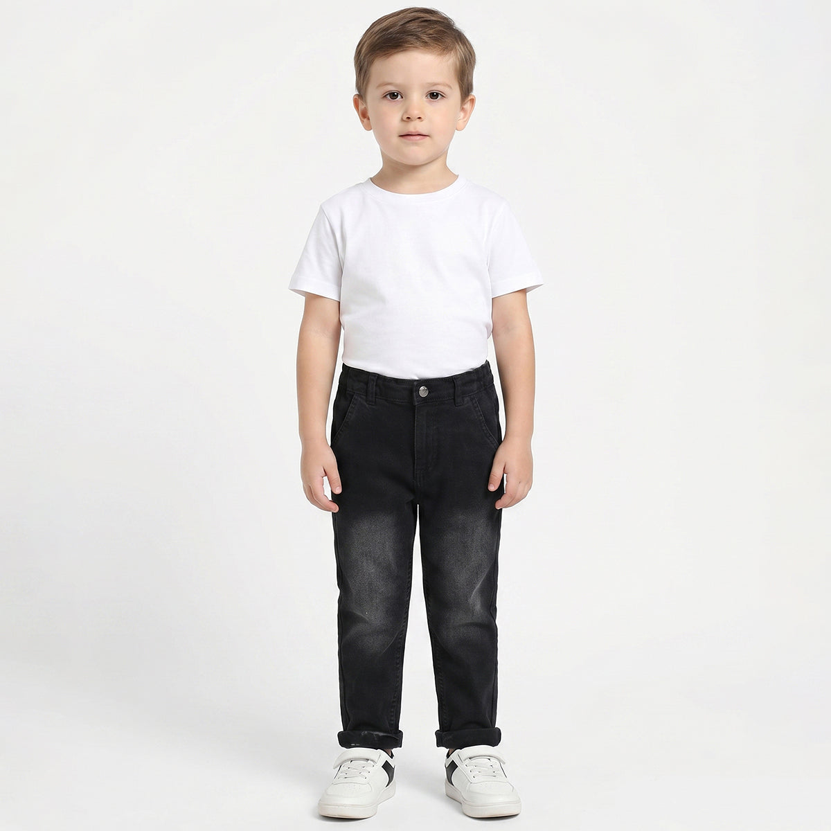 Baby Boys Black Denim Jeans Regular Fit Casual Bottom