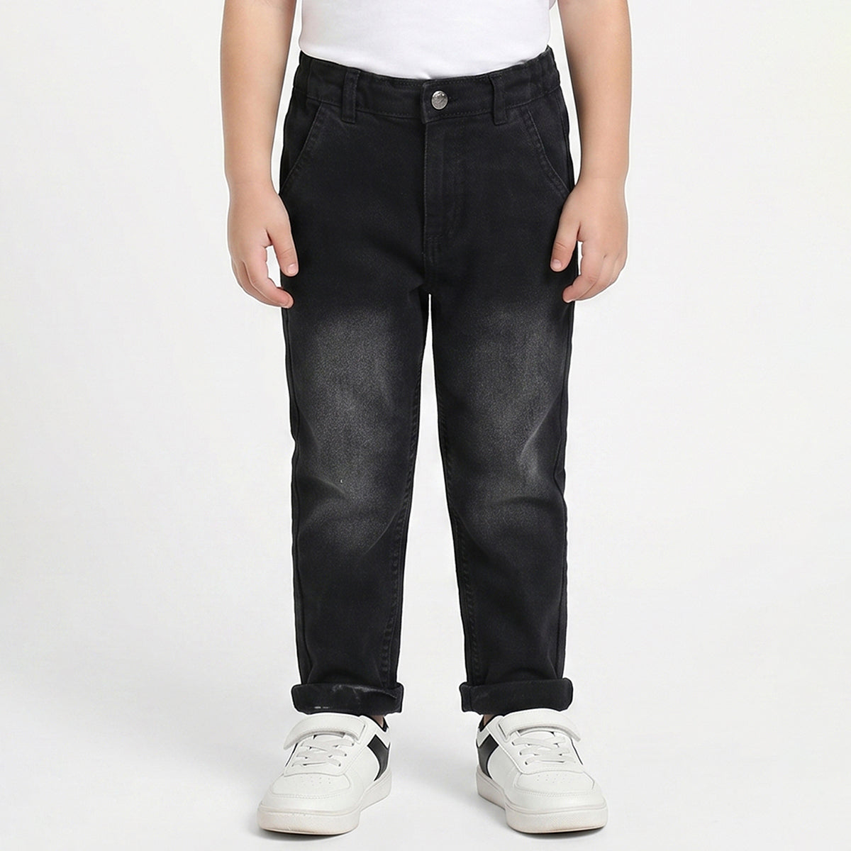 Baby Boys Black Denim Jeans Regular Fit Casual Bottom