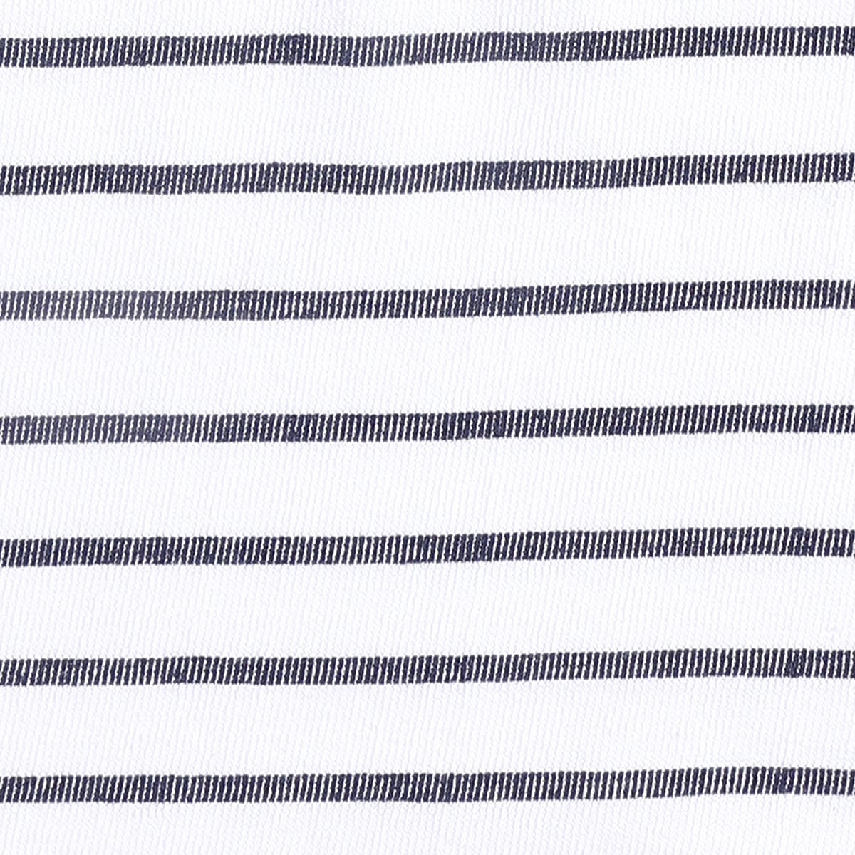 Boys Striped Polo T-Shirt With Collar, White and Navy Blue