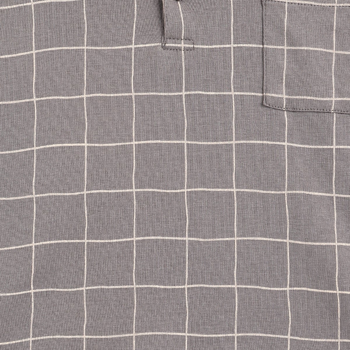Boys Grey Checked Cotton Polo T-Shirt Casual Kids T-Shirt