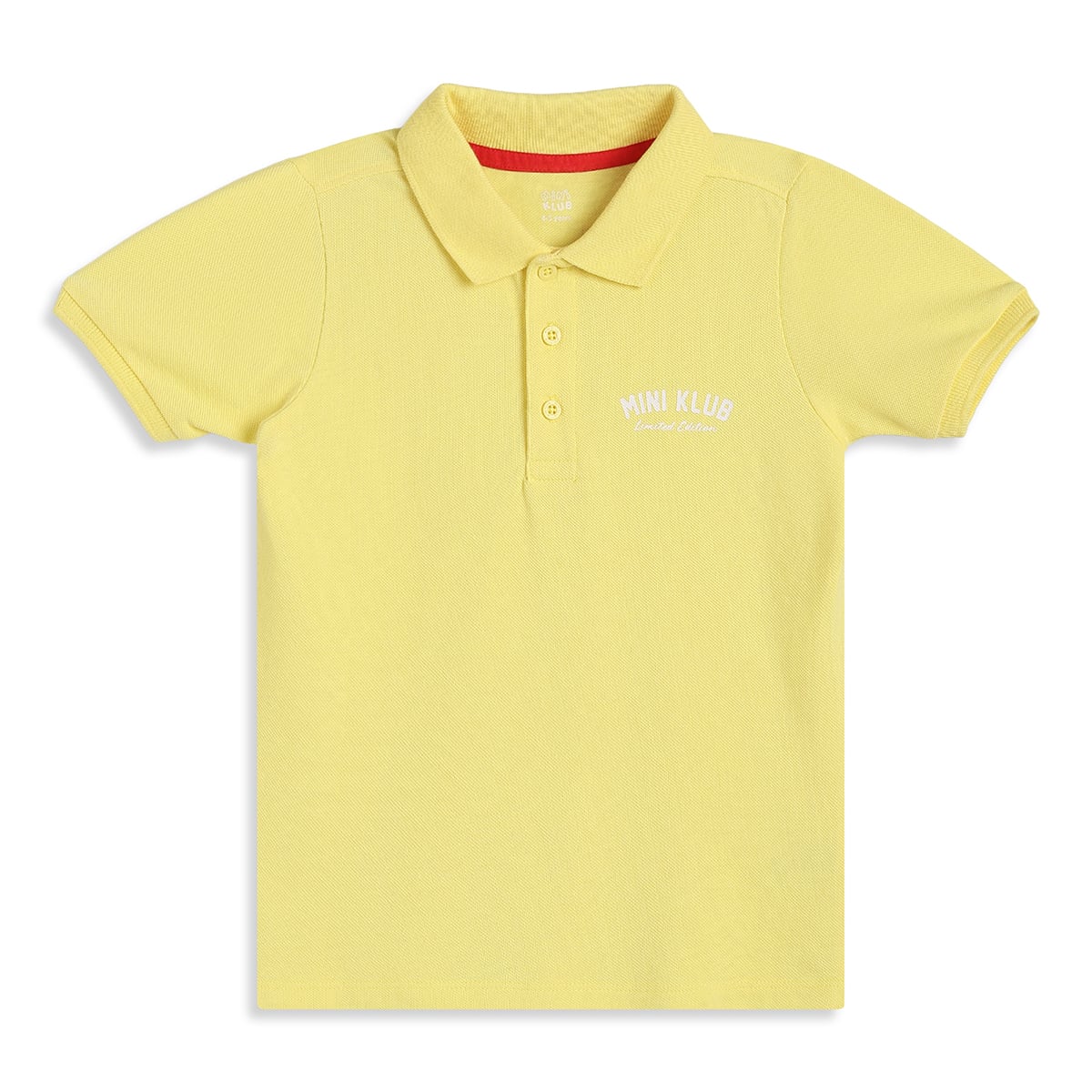 Baby Boys Yellow Cotton Logo Embroidered Polo T-Shirt Regular Fit Casual Wear