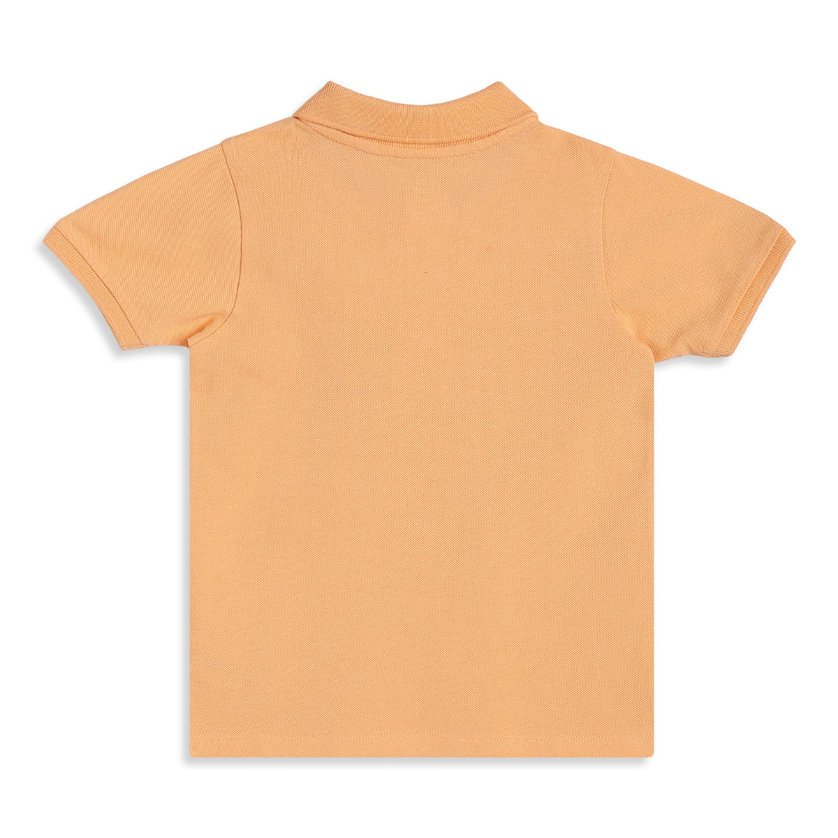 Baby Boys Peach Cotton Logo Embroidered Polo T-Shirt Regular Fit Casual Wear