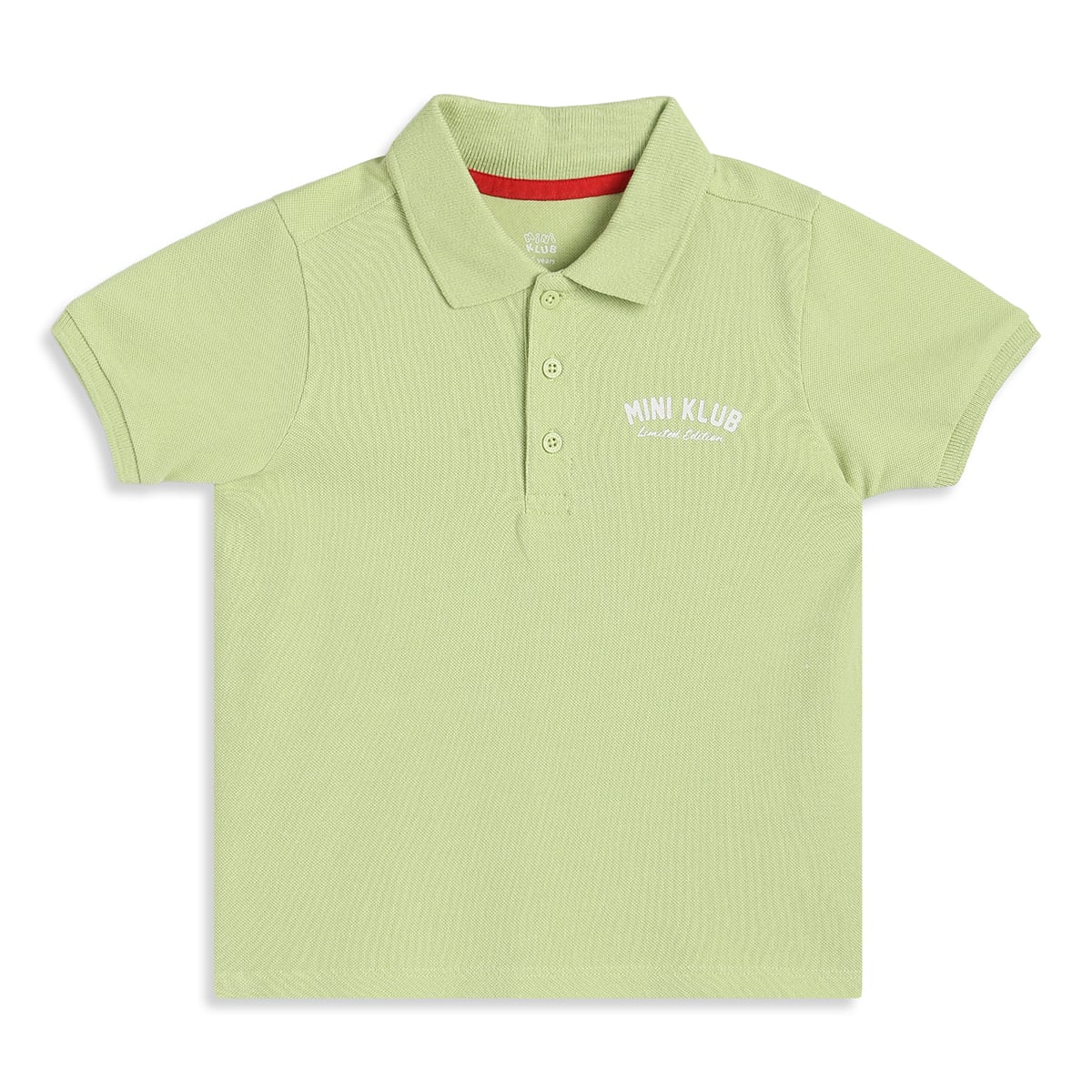 Baby Boys Light Green Cotton Logo Print Polo T-Shirt Regular Fit Casual Wear