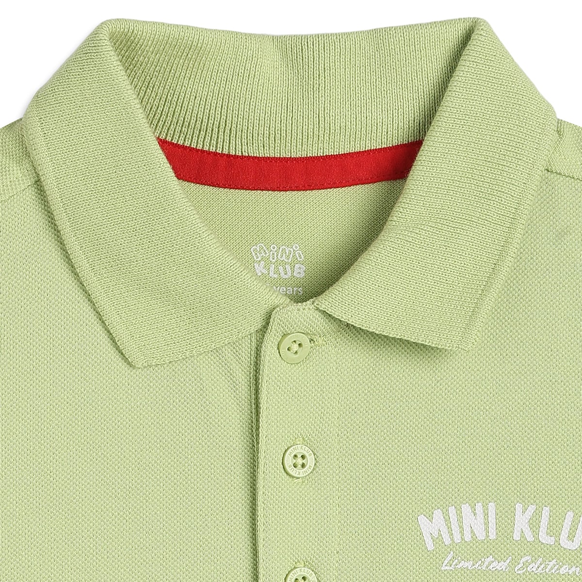 Baby Boys Light Green Cotton Logo Print Polo T-Shirt Regular Fit Casual Wear