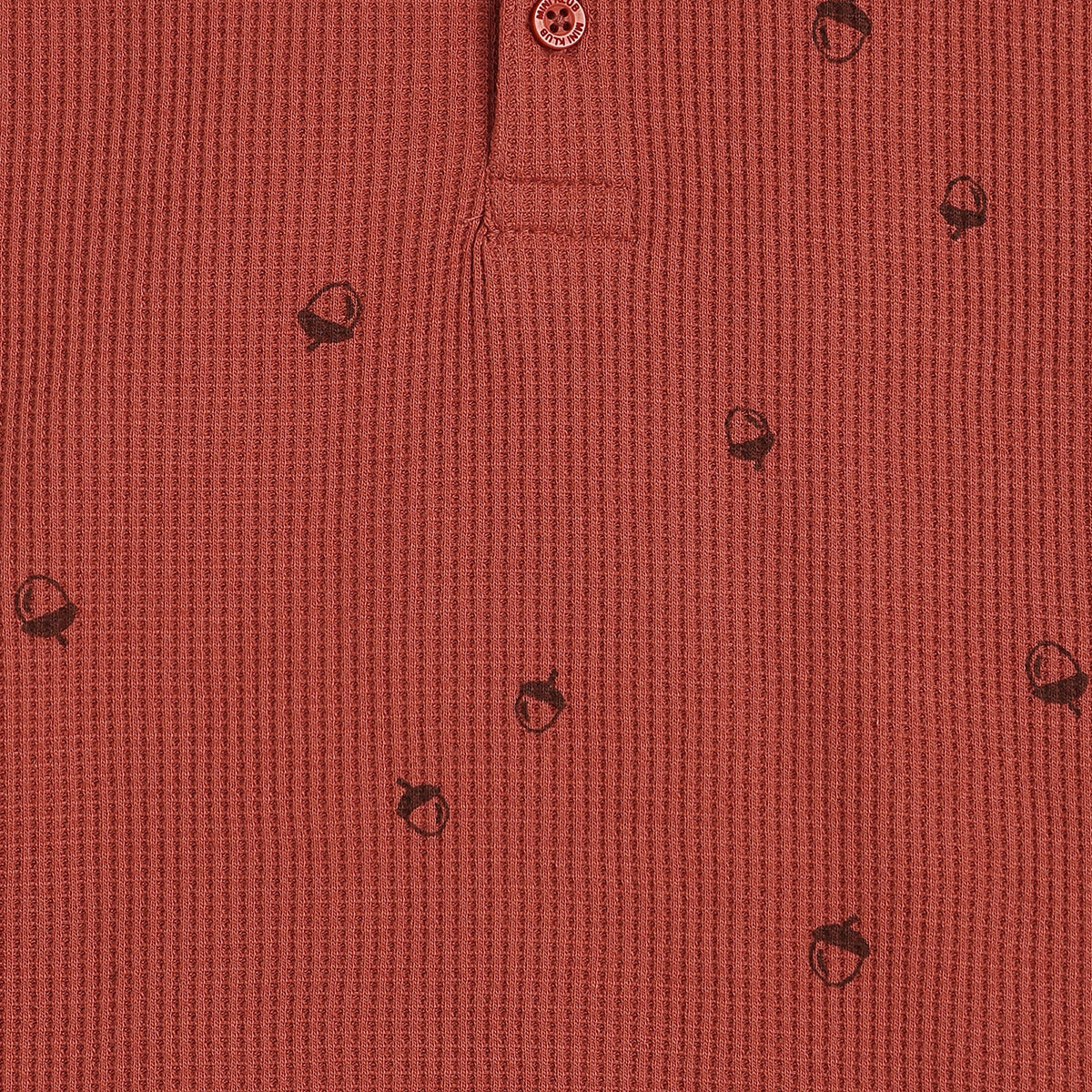 Boys Brown Cotton Waffle Knit Polo T-Shirt Regular Fit Casual Wear