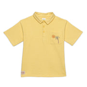 Baby Boys Palm Tree Embroidered Polo, Yellow