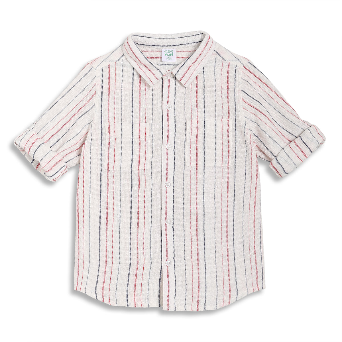 Boys Striped Shirt, Cream