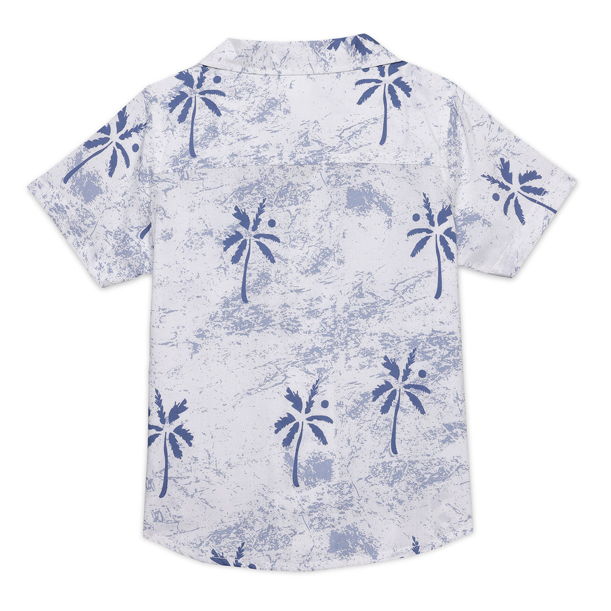 Baby Boys Tree Printed Shirt, Blue and White