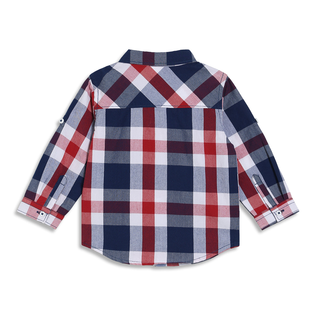 Boys Checked Shirt, Red, Blue and White