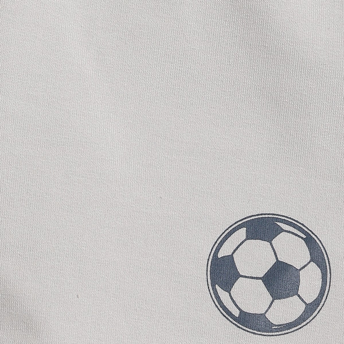 Boys Grey Football Printed Cotton Shorts Regular Fit Casual Kids Shorts