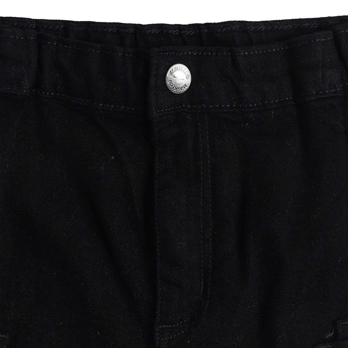 Baby Boys Black Cotton Denim Shorts Regular Fit Casual Kids Shorts