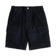 Baby Boys Dark Blue Cotton Denim Shorts Regular Fit Casual Kids Shorts