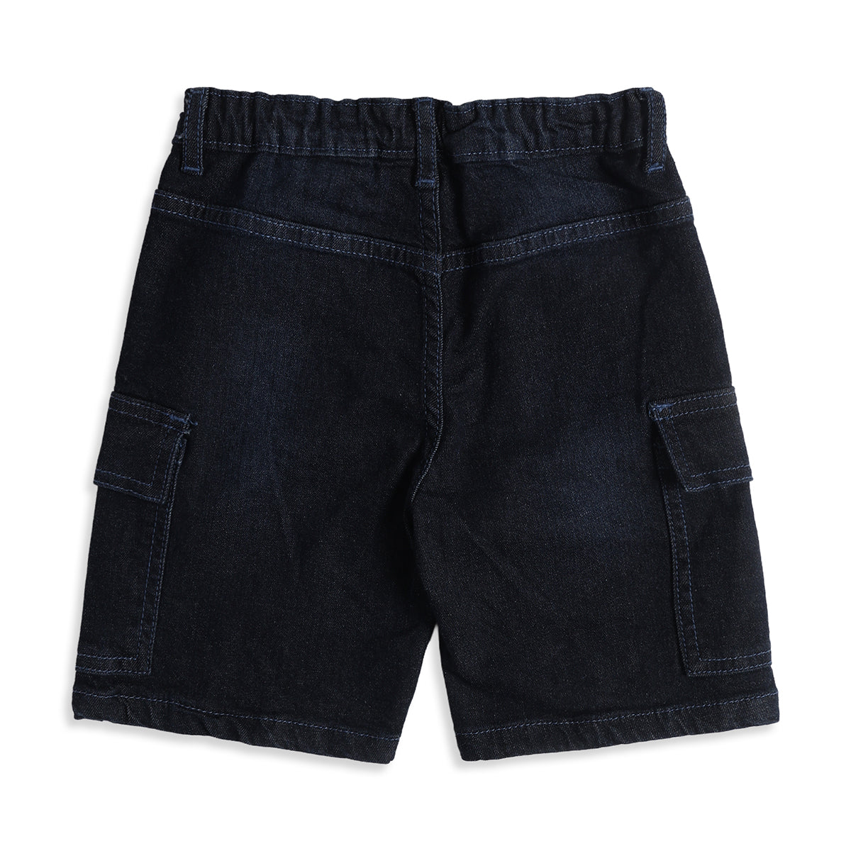 Baby Boys Dark Blue Cotton Denim Shorts Regular Fit Casual Kids Shorts