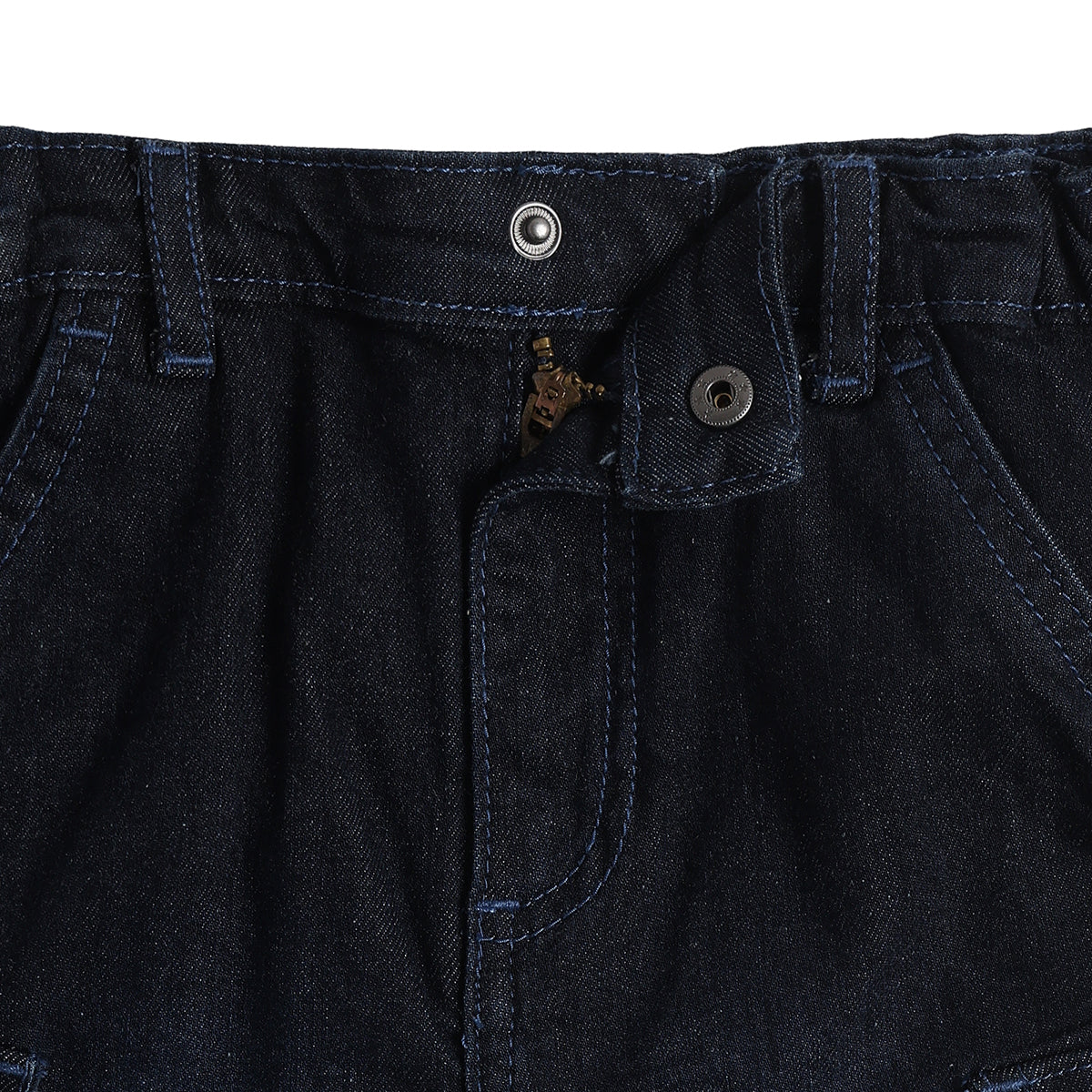 Baby Boys Dark Blue Cotton Denim Shorts Regular Fit Casual Kids Shorts