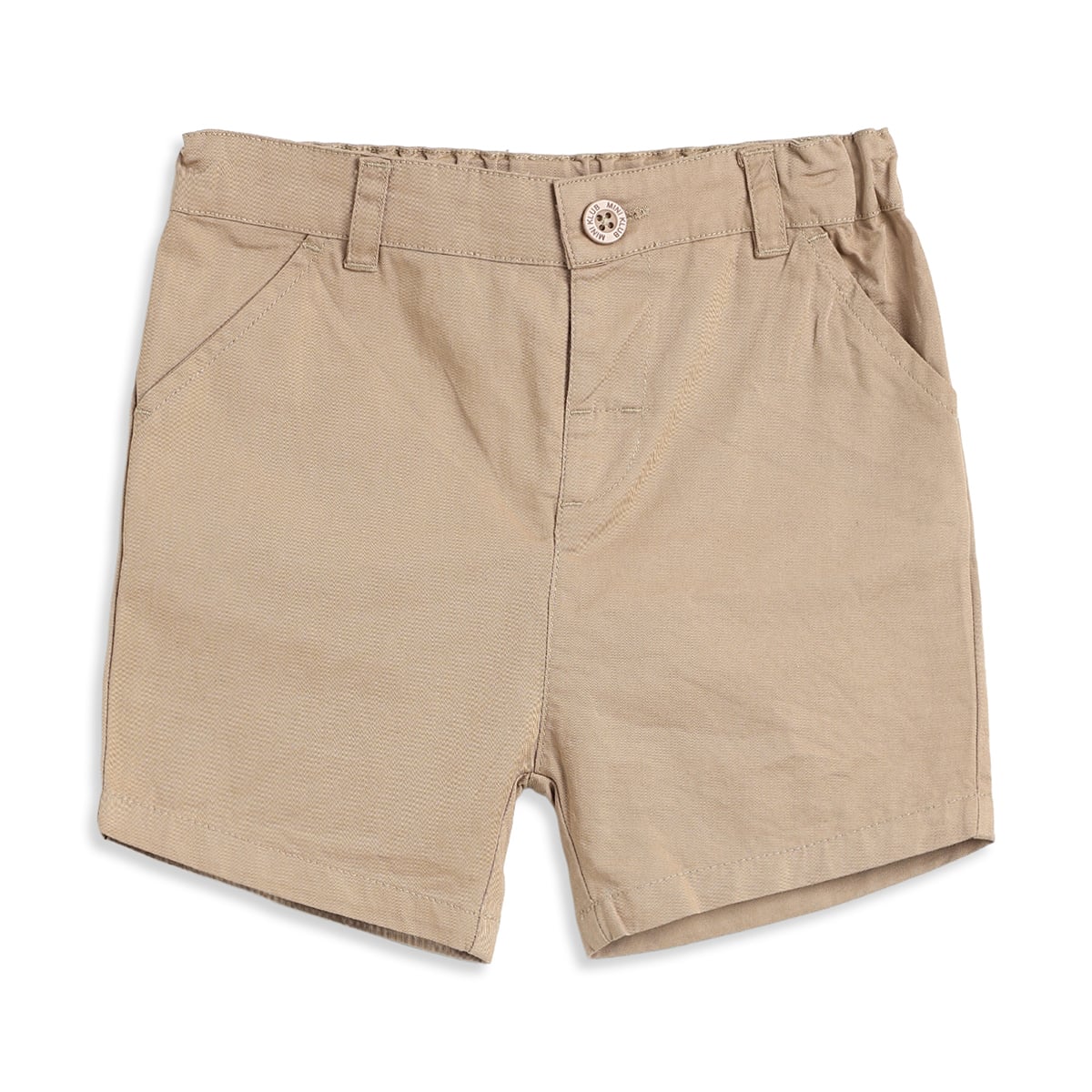 Kids Boys Beige Solid Regular Fit Casual Shorts