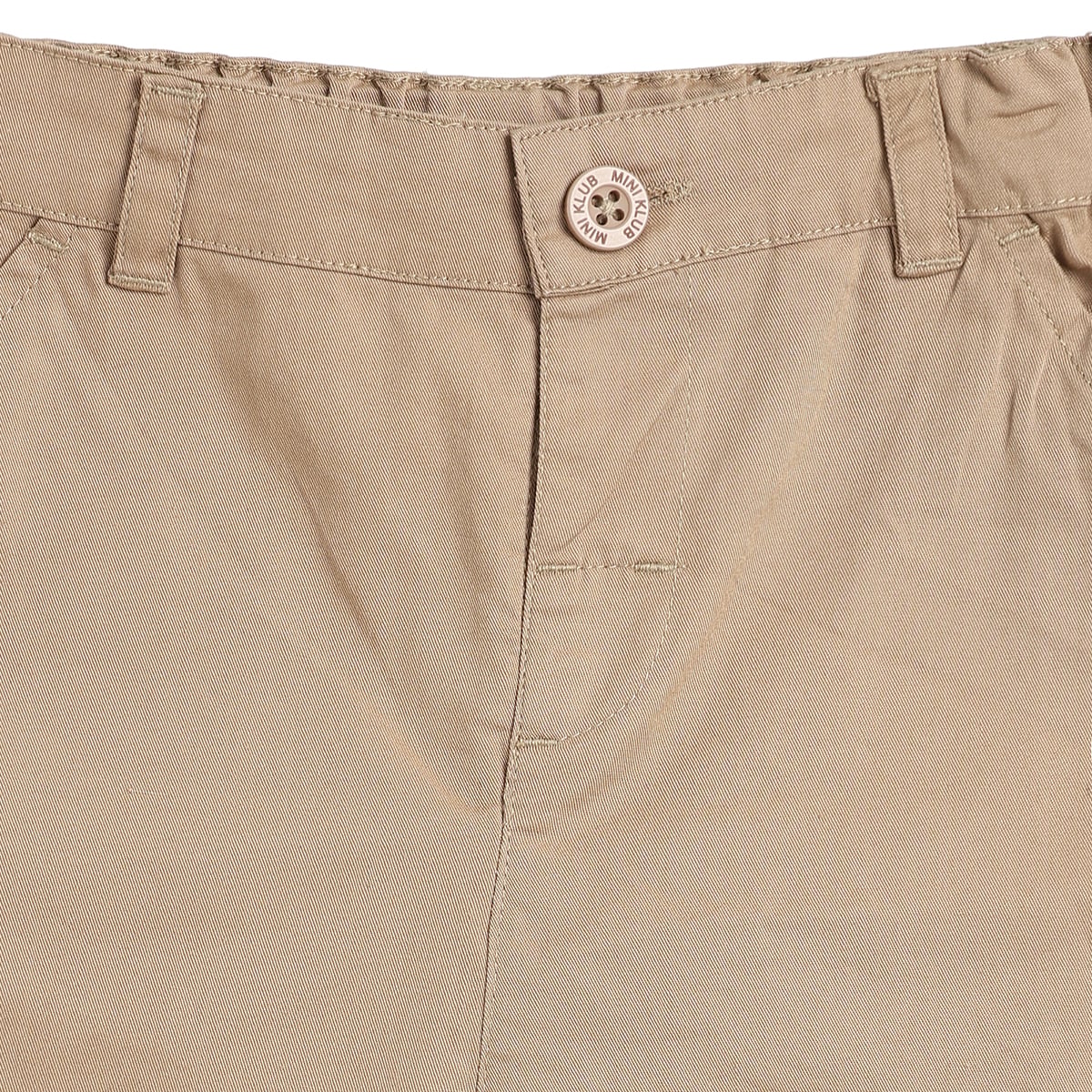 Kids Boys Beige Solid Regular Fit Casual Shorts