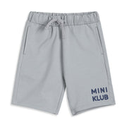 Baby Boys Grey Cotton Logo Print Shorts Regular Fit Casual Wear