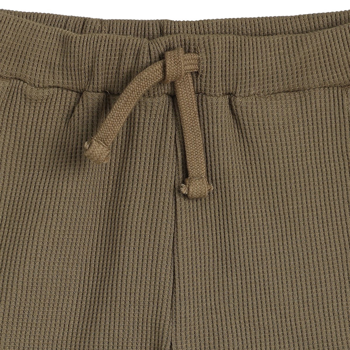 Baby Boys Olive Green Cotton Textured Shorts Regular Fit Casual Wear