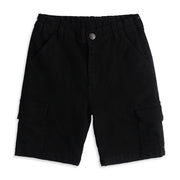 Baby Boys Black Cotton Denim Shorts Regular Fit Casual Kids Shorts