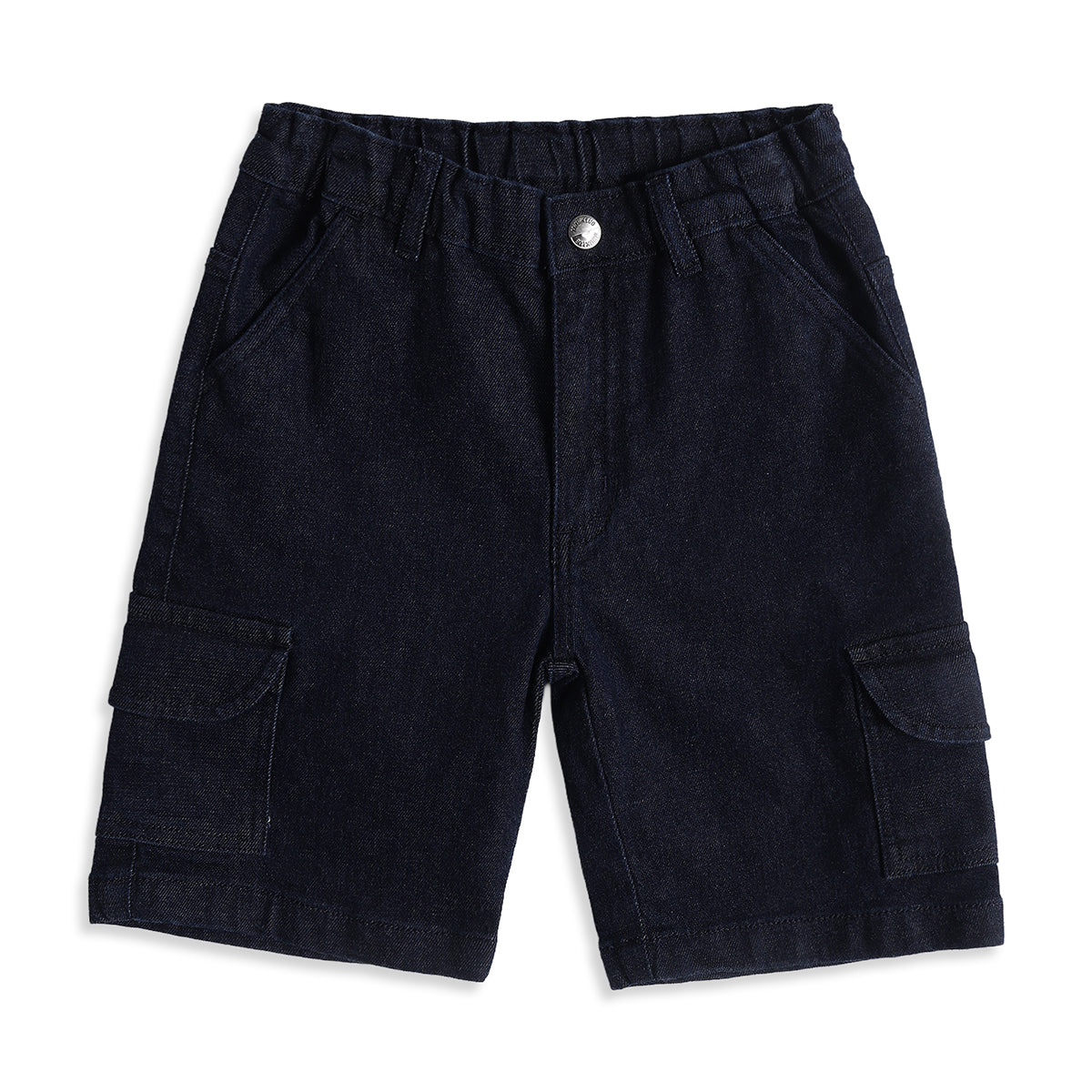 Baby Boys Dark Blue Cotton Denim Shorts Regular Fit Casual Kids Shorts