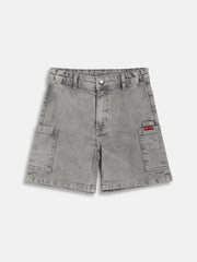Kids Boys Solid Shorts, Grey