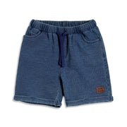 Baby Boys Solid Denim Shorts, Blue