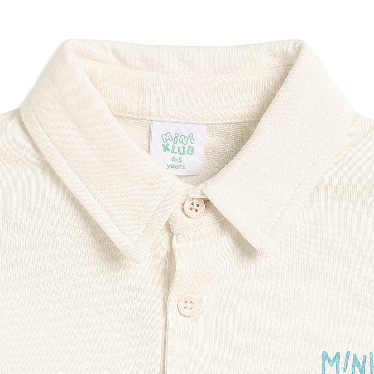 Baby Boys Cream Polo T-Shirt & Blue Striped Shorts Co-Ord Set Regular Fit Casual Outfit Set