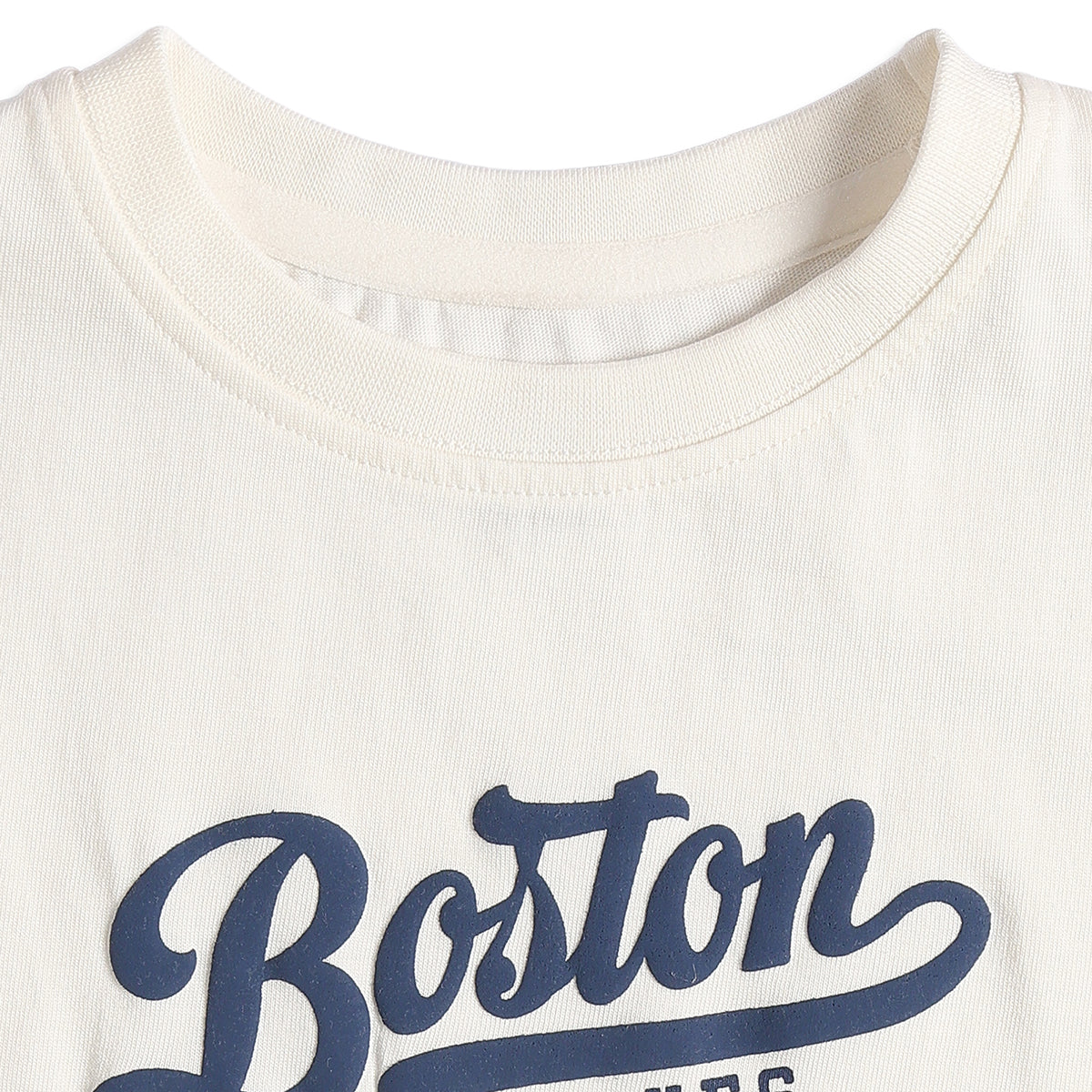 Baby Boys Off White Cotton T-Shirt and Navy Shorts Regular Fit Casual Co-Ord Set