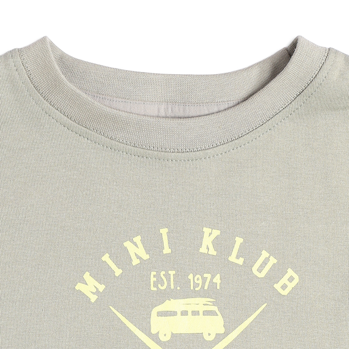 Boys Half Sleeves Graphic Print T-Shirt, Light Sage Green