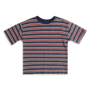 Baby Boys Navy Blue Red And White Cotton T-Shirt Regular Fit Casual Kids T-Shirt